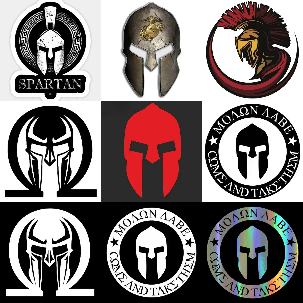 

Sparta Warrior Helmet Stickers Accessories for Decorate Car Room Bicycle Window Helmet Camper Bumper Truck Motorcycle Camper