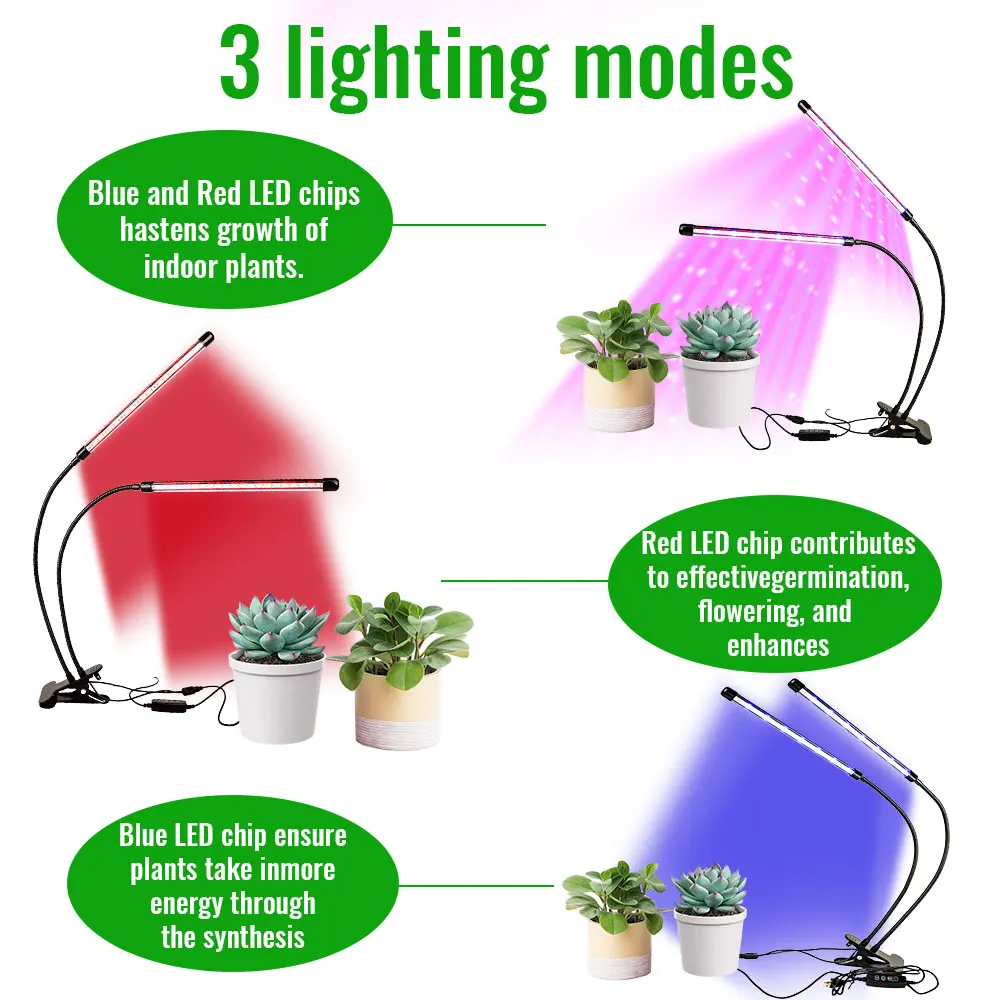 LED Grow Light USB Phyto Lamp Full Spectrum With Control Phytolamp For Plants Seedlings Flower Home Tent