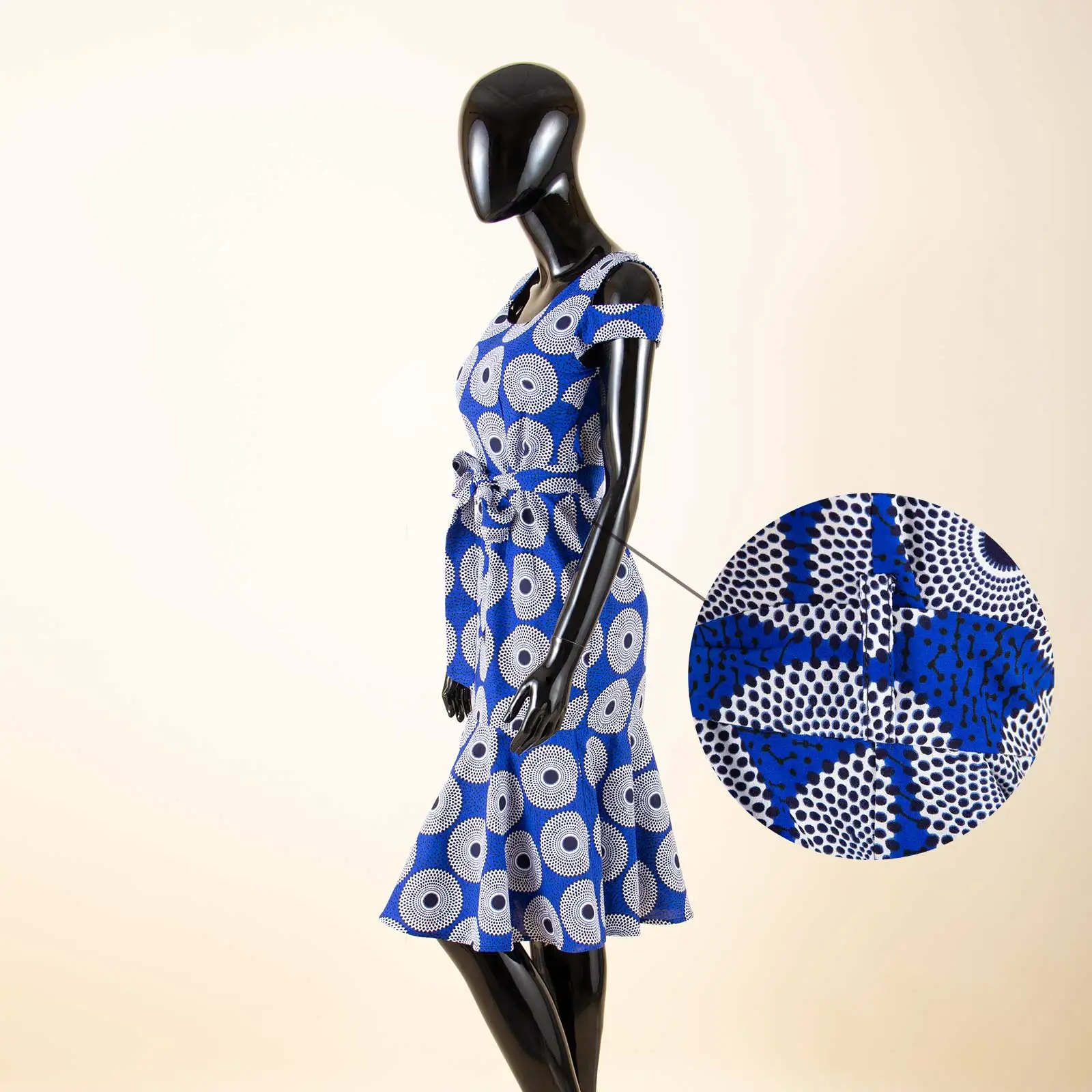 2025African dresses for women casual short sleeve Design Bazin print party boho dress women robe vestidos S1925005