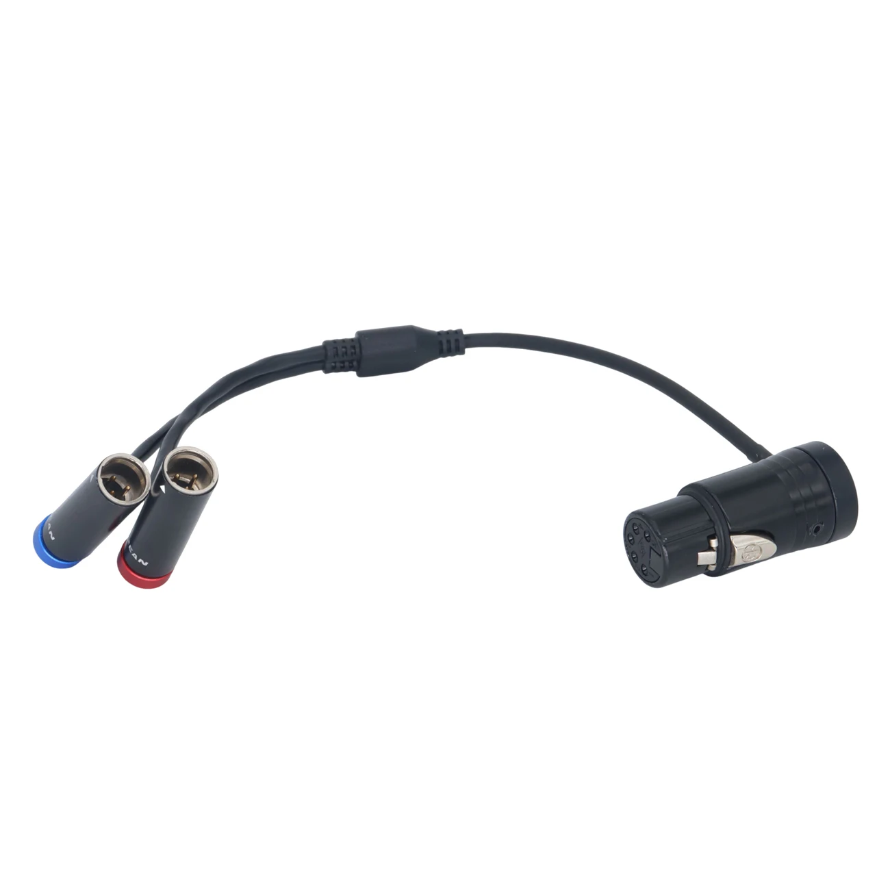 Female 5PIN XLR to double 3PIN Male mini Stereo XLR Y Cable