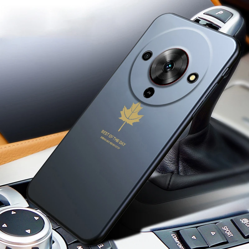 Funda para ZTE Blade Nubia A76 5G, Funda suave de silicona TPU con diseño de hoja de arce de lujo para ZTE Blade Nubia A76 5G, Funda protectora
