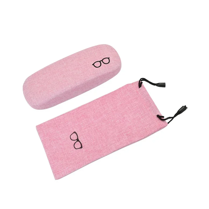 Minimalist Linen Glasses Case Classic Solid Color Hard Shell Eyeglasses Box Portable Anti-Scratch Sunglasses Storage  Daily Use
