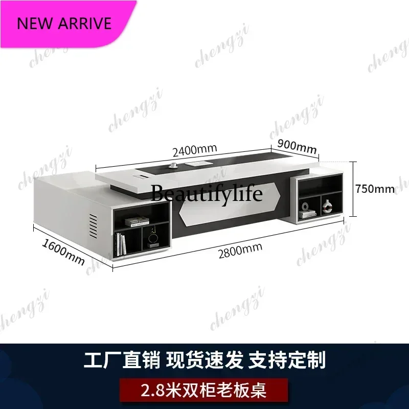 A68Minimalist Office Desk Work Multifunctional Room Desks Office Desk Modern Writing Corner Cool Reception