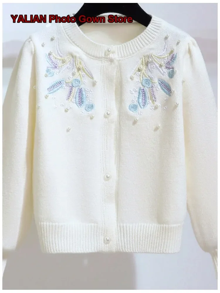 Girls Knit Cardigan Spring Stylish Thin Jacket Little Girls