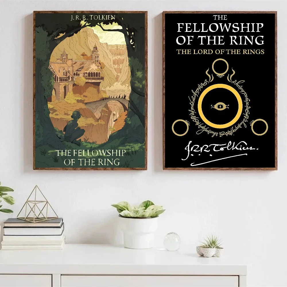 1 قطعة الفيلم الكلاسيكي T-The L-Lords Of The R-خواتم المشارك ورقة طباعة غرفة المعيشة المنزلي غرفة نوم مدخل بار مقهى الفن اللوحة #5