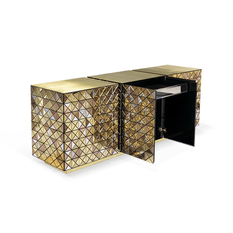 Light luxury creative entrance cabinet High-end villa art painting decorative locker