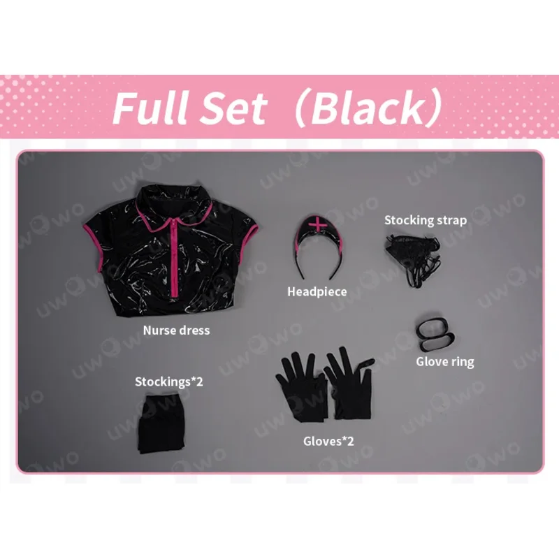 زيزي 2025 UWOWO / الشيطانة زي تنكري باور ماكيا ممرضة موحدة ارتداءها الشيطان هالوين