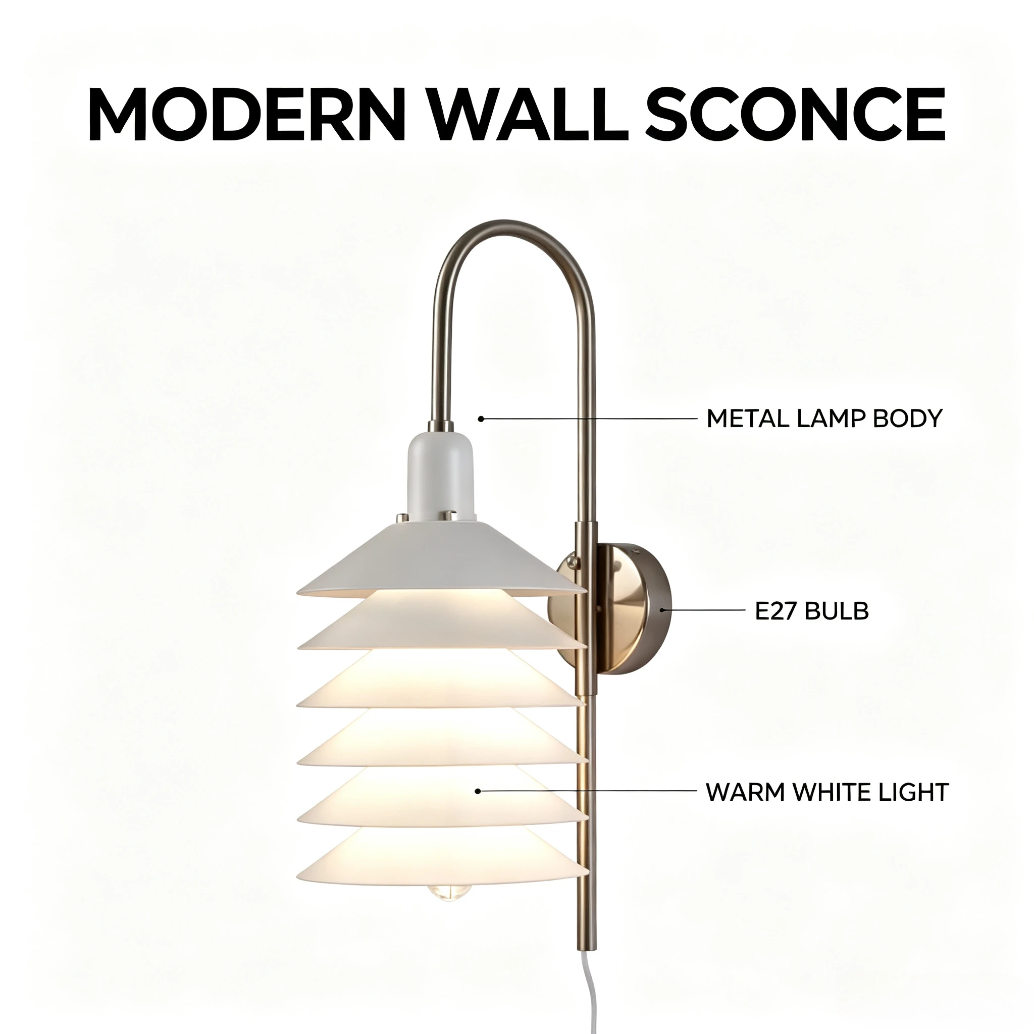 Modern Multi Layer Wall Lamp Metal Geometric Sconce For Living Room TV Cabinet Corridor Aisle Bedroom Bedside Lighting Decor