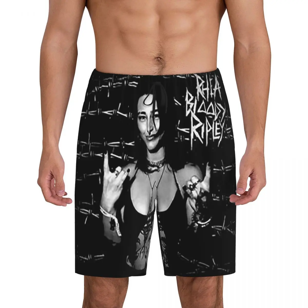 

Короткие пижамные штаны Custom Rhea Bloody Ripley для мужчин, нижняя часть пижамы, шорты для сна и отдыха, спальные штаны