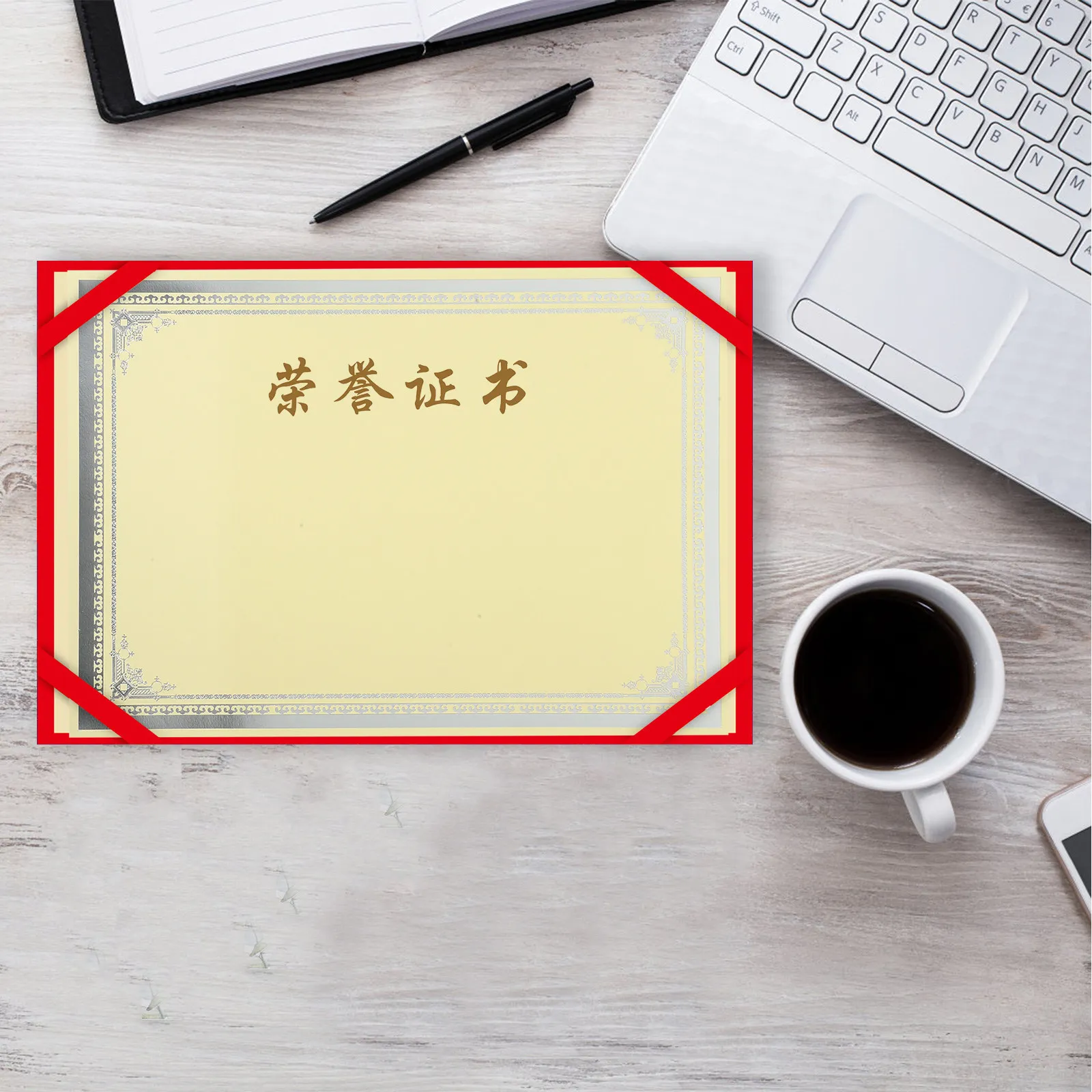

10 Sheets Thick Writable Certificate Paper Compact Size Exquisite Border Diploma Certificate Inner Paper for Academic