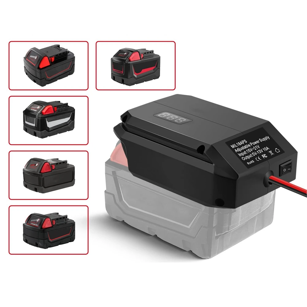 DC 18V to 12V Step-Down Converter for Milwaukee M18 18V Battery, Cigarette Lighter Adapter,Power Wheel Adapter for Car