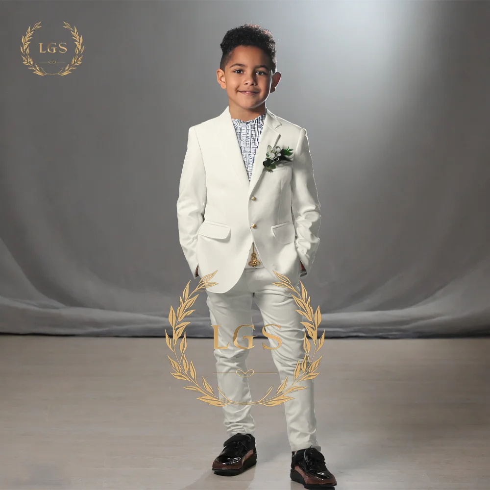 Boys Suit 2 Piece Set, Stylish Jacket + Pants - For Formal Occasions, Wedding Parties, Casual and Vacation