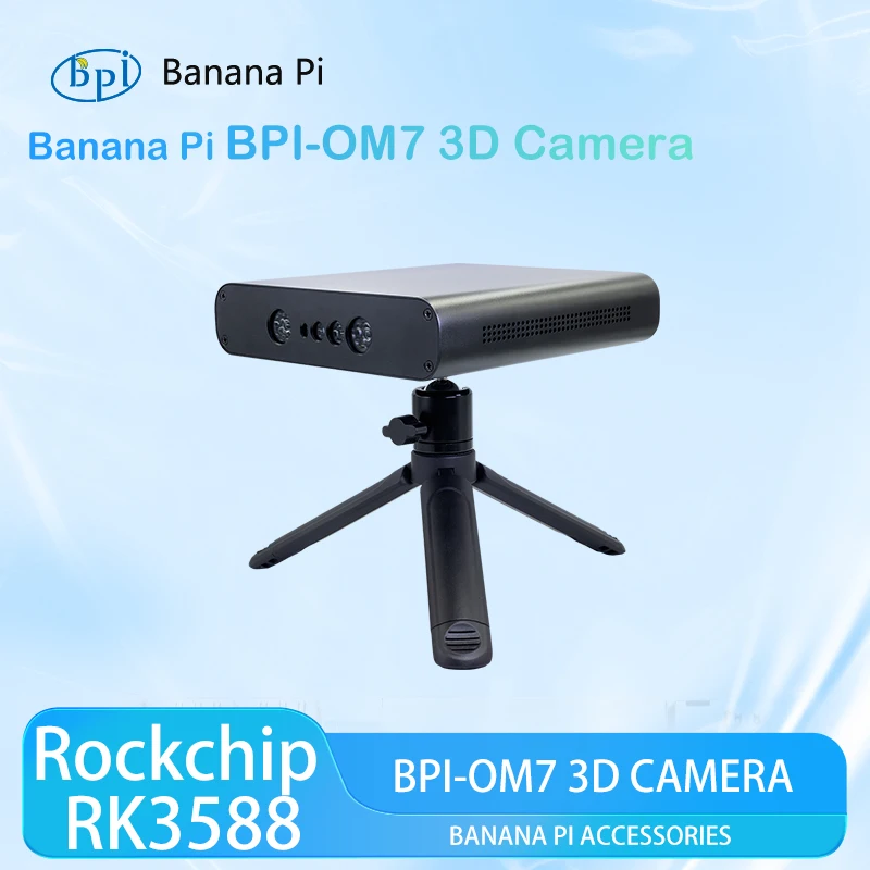 

Banana Pi BPI-OM7 3D Camera AI 3D Vision Kit RK3588 Octa-Core 8GB LPDDR4 64GB eMMC Orbbec Gemini 2 IR Depth Camera with IMU&D2C