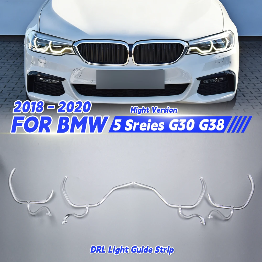 

Car Headlight Light Guide Tube Strip Daytime Running Light Angel Eye For BMW 5 Series G30 G38 2018-2020 DRL Light Bars