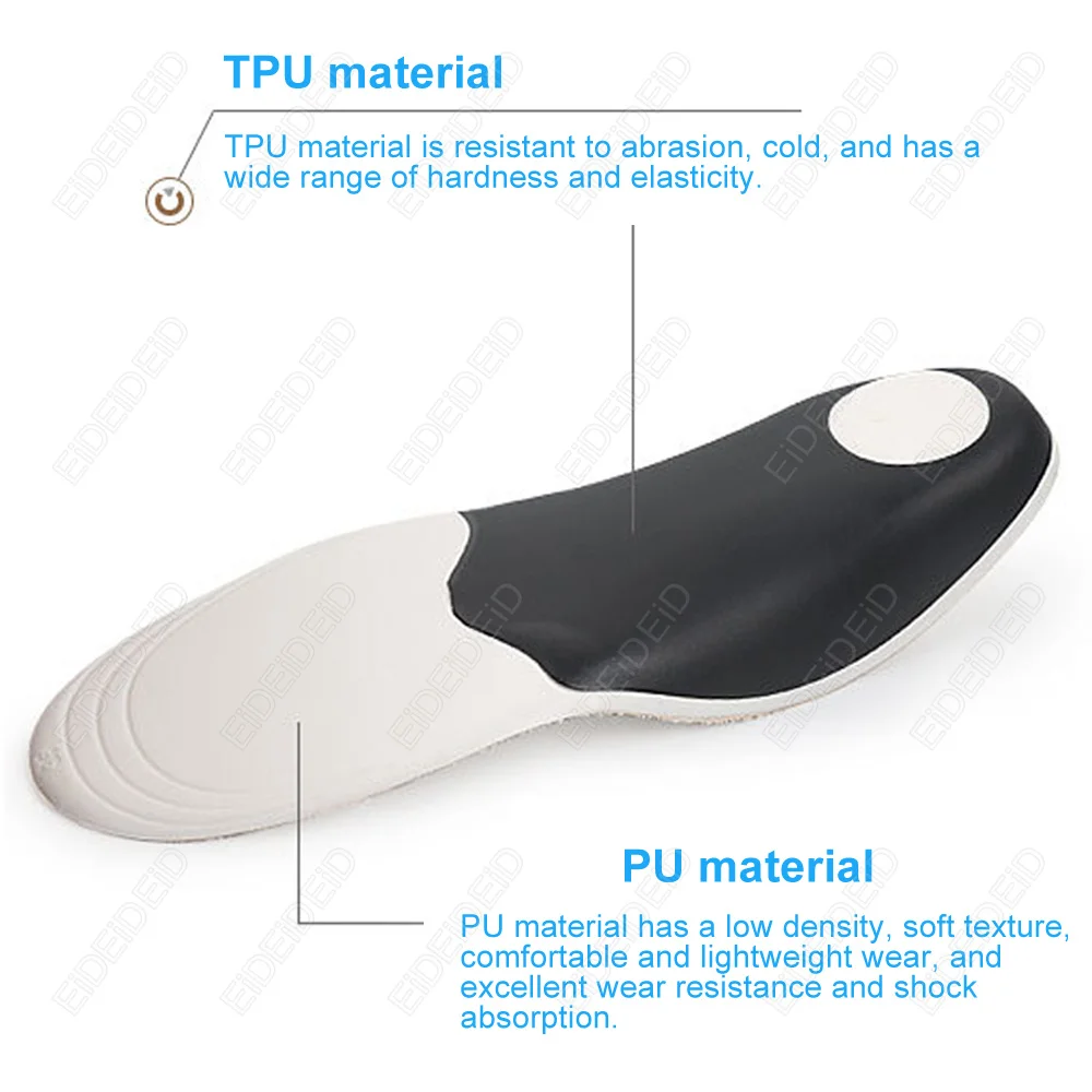 3D-Orthopädische Einlegesohlen für Plattfüße bei Kindern und Erwachsenen, Gewölbestütze für X-Beine, Orthopädische Schuh-Fersenpolster-Einlagen – Detail 9