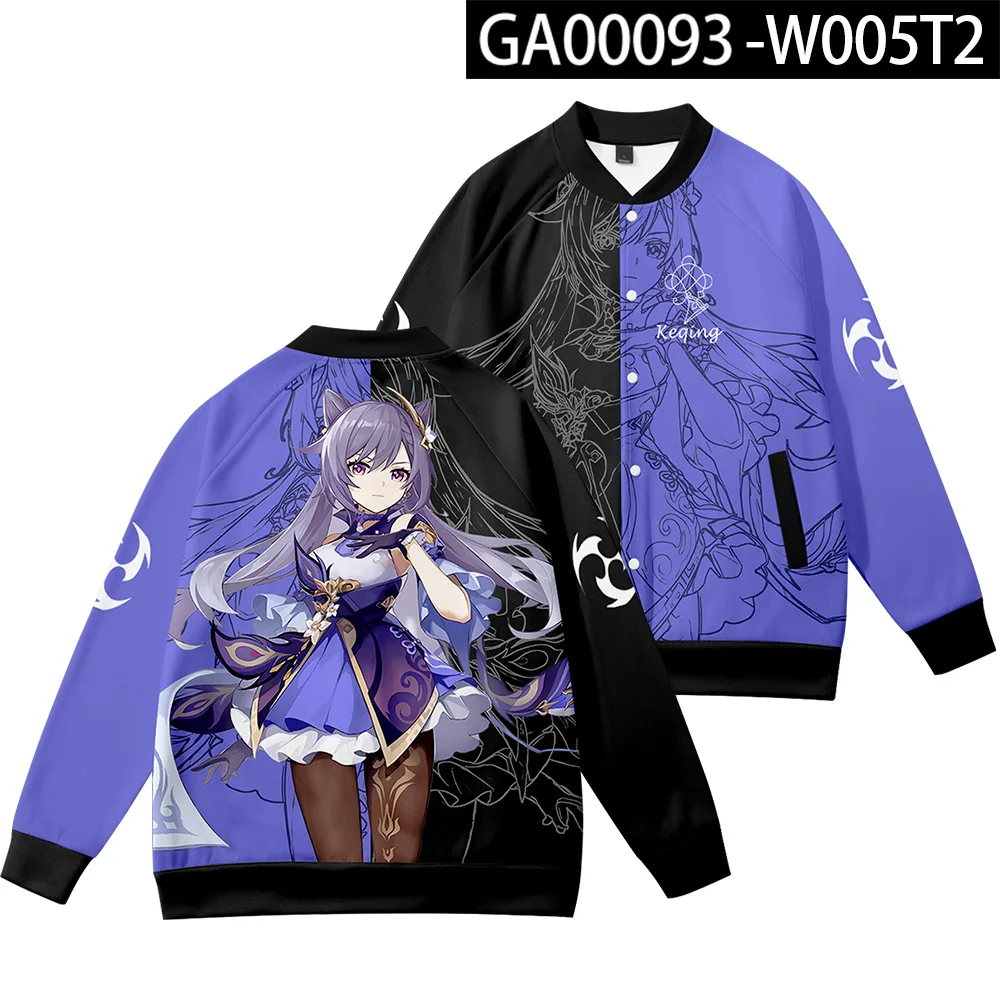 Neue Genshin Impact Print Harajuku Baseball Sweatshirt lässige Baseball jacke Männer/Frauen Streetwear Winterkleid ung