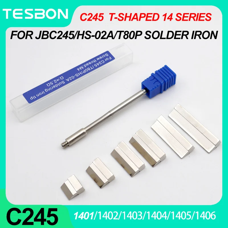 

C245 T-Spatula Iron Tip for JBC245 T80P/T90b/HS-02A Soldering Station Large Area Welding 1401/1402/1403/1404/1405/1406