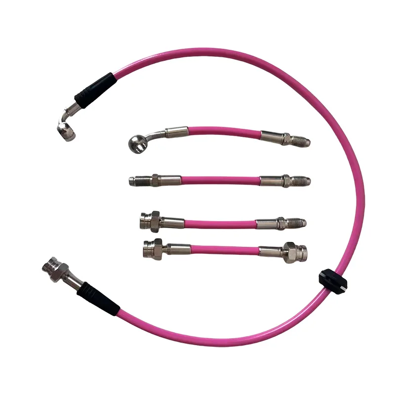 

Motorcycle Racing Brake Hose Male M10x1 Stainless Steel Joint 10mm Banjo Reinforced Yamaha Kawasaki Disc Brake Clutch Oil Pipe