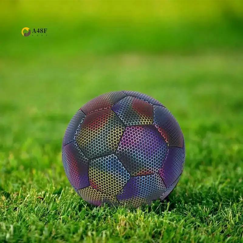 

A48F-Glow In Dark Football Luminous Soccer Balls Night Glowing Reflective Footballs Outdoor Light Up Gifts For Boy