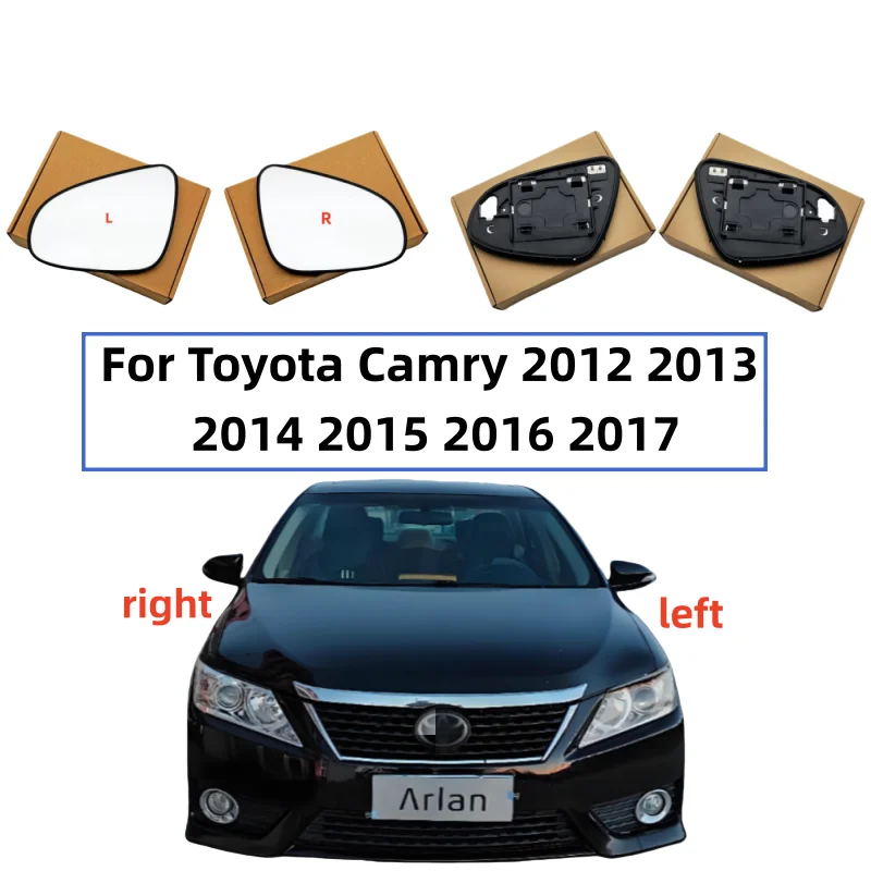 

For Toyota Camry 2012 2013 2014 2015 2016 2017 auto parts, rearview mirror, side mirror, lens, wing mirror, heated glass