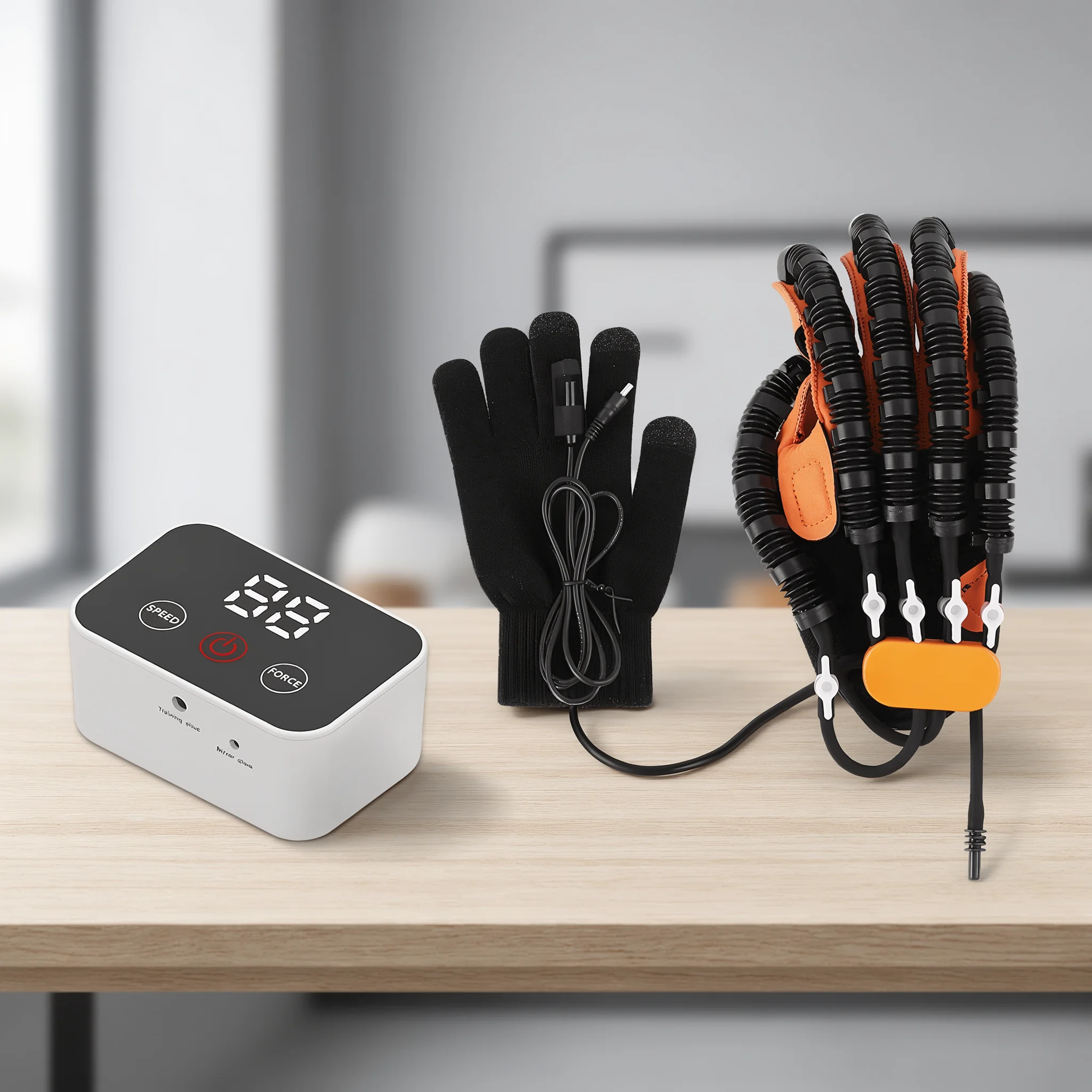 Finger Rehabilitation Training Equipment Five Fingers Functional Hemiplegia Exercise Gloves Fingerboard Hand Pneumatic Robot