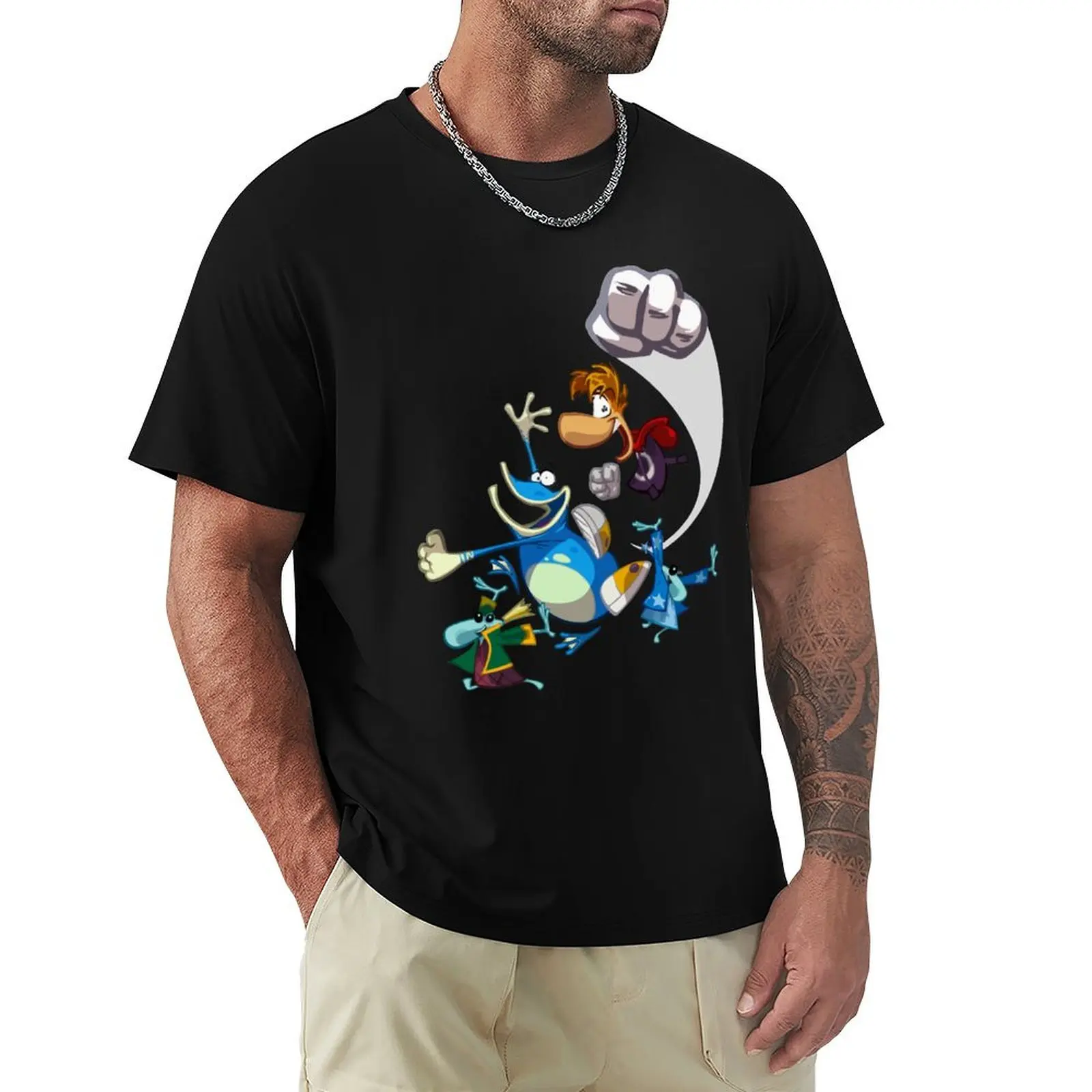 Vintage Rayman And Globox T-Shirt Quick Dry Light Sports T-Shirt