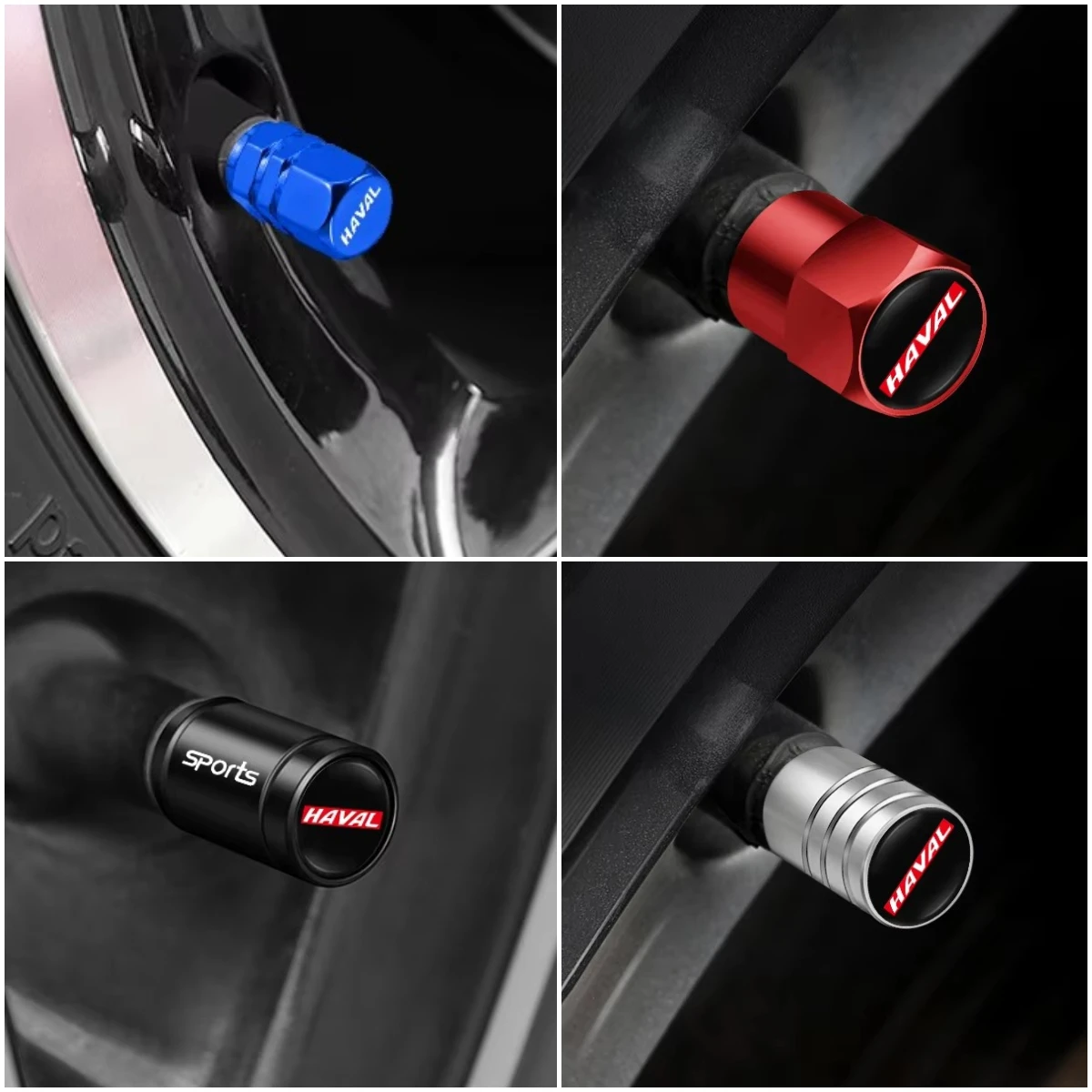 Car Tire Air Valve Stem Caps Leakproof Dustproof Wheel Protective Cover For Haval Jolion H6 M6 Dargo Raptor F7 H7 H9 H4 H2S