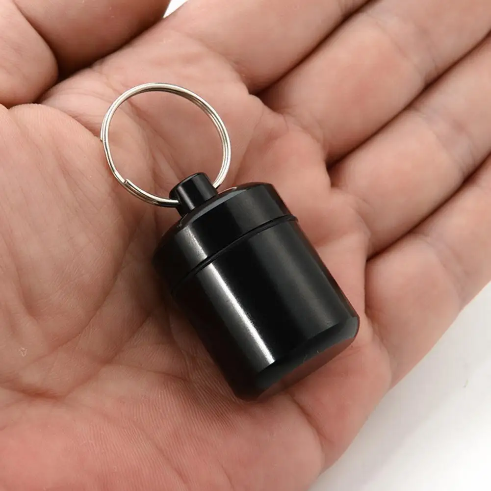 Cartridge Pill Bottle Waterproof Sealing Metal Can Box Case Bottle Bottle Keychain Earplug Holder Container Mini Storage Ke Y3V3