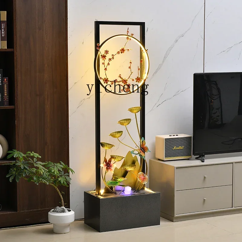 r5.20 modern light luxury circulating water floor ornament hotel entrance opening decoration lucky high-end