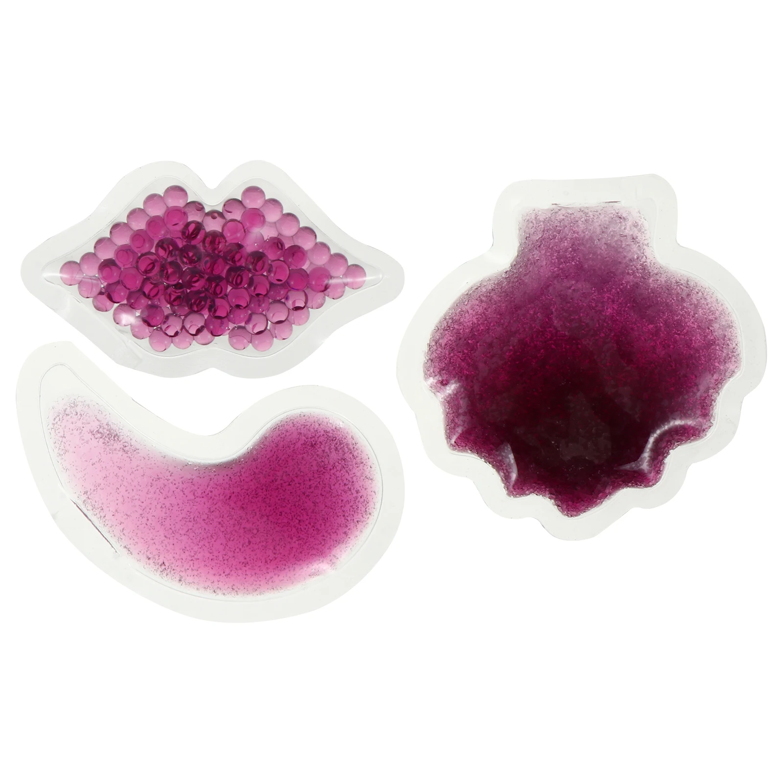 

3pcs Cold Compress Pack Lips Shaped Gel Face Bag Eye Pad Facial Care Sensitive Skin Safe Dark Circles