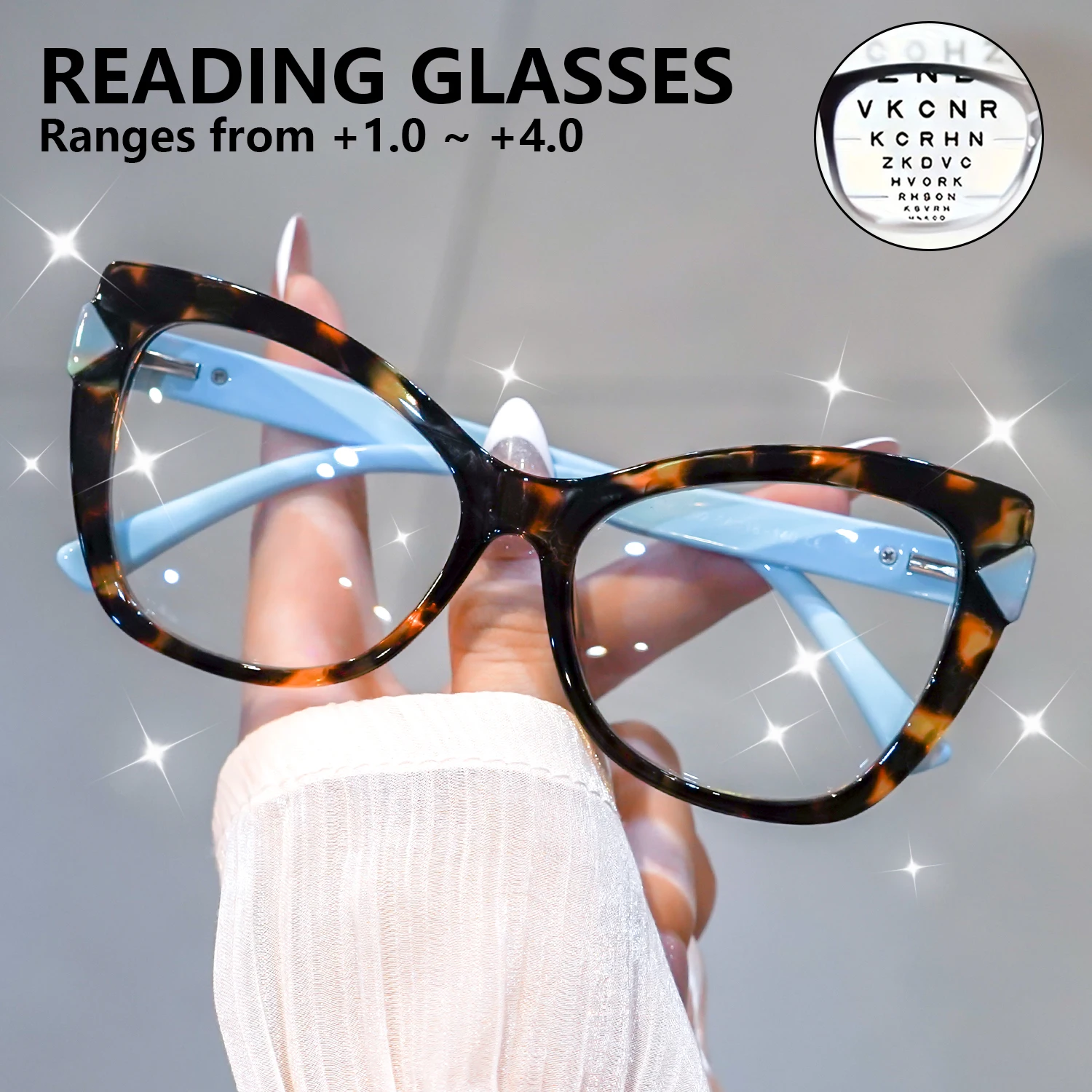 Vintage-Cat-Eye-Lesebrille für Damen und Herren – modische Brillen für den täglichen Gebrauch, langlebige Lesebrillen, +1,0 bis +4,0 – Detail 12