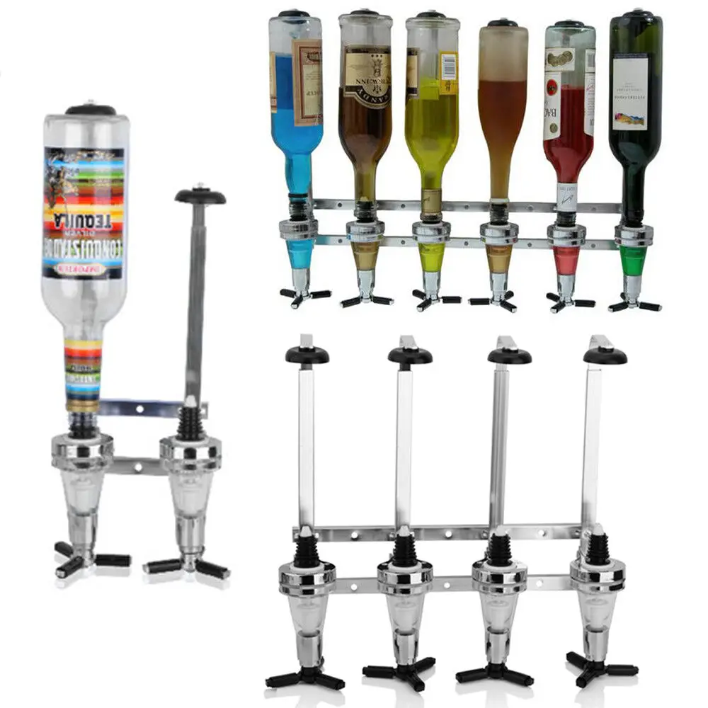 

Wall Mounted 4 Bottle Wine Liquor Dispenser Rack Beer Alcohol Stand Holder Bar Kitchen Cocktail Beer Bottles Beverage Wall Shelf