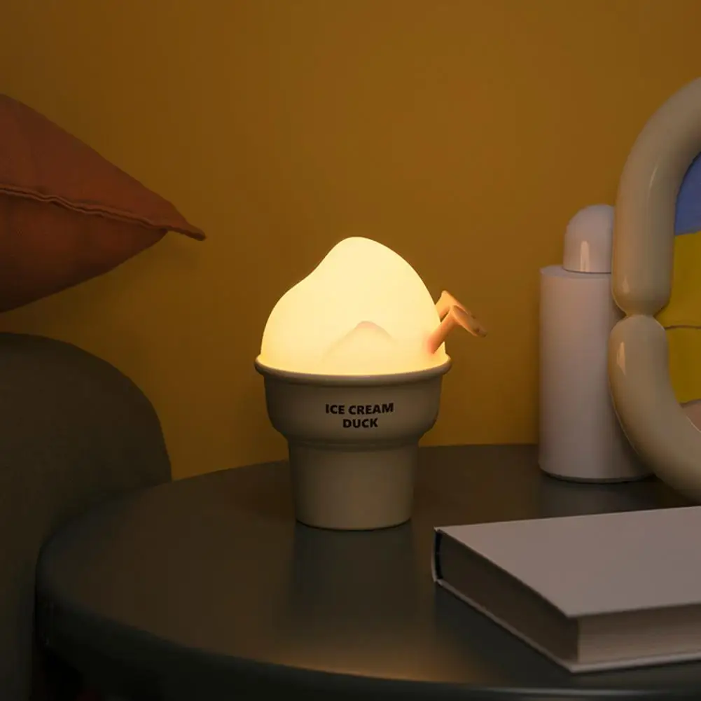 ไฟกลางคืนแบบชาร์จไฟได้ไอศกรีม lampu tidur ไฟ LED กลางคืนชาร์จไฟได้พร้อมการควบคุมแบบสัมผัสหรี่แสงได้สำหรับนุ่มสำหรับ