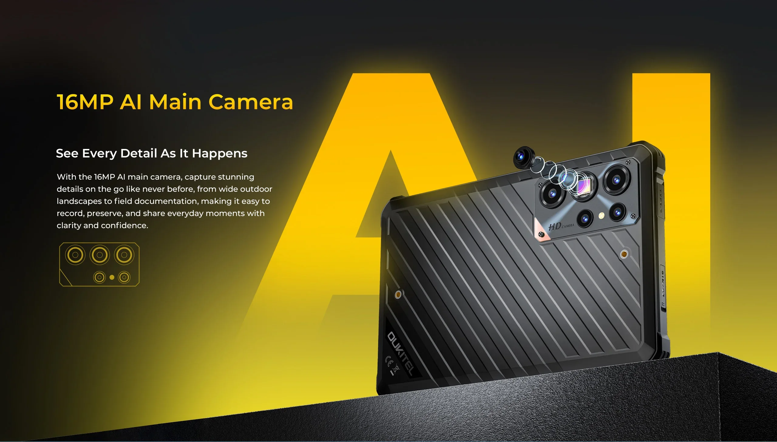 OUKITEL RT11 Rugged Tablet PC 8'' Android Tablet 5G ESIM Tablet IP68 IP69K Waterproof Shockproof 10000mAh Battery Nano+Nano/TF