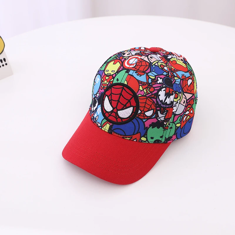 2024 Autumn New Kids Children\'s Baseball Caps for Baby Boys Spring Summer Sun Hats Cartoon SPIDERMAN The Hulk Toddler Peaked Cap