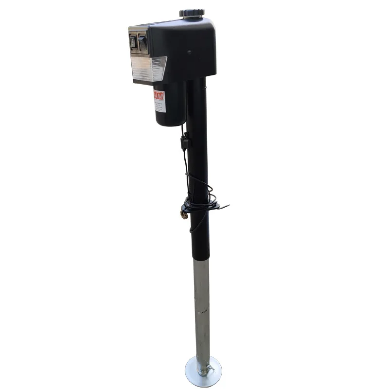 

3500 lb Electric Trailer Jack with Drop Leg & Waterproof Cover - Black, 9.84"-33.85" Lift for RV, Horse, Utility Trailers
