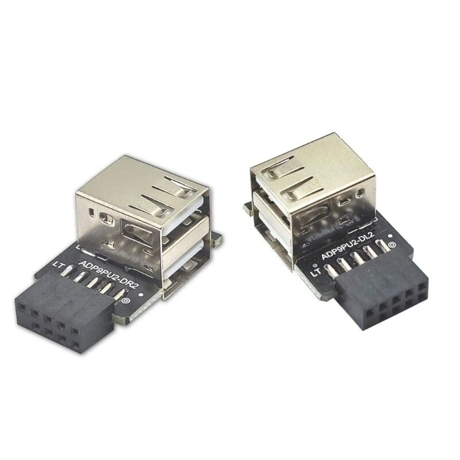 Mini Internal PC USB 2 Port 2.0 9 Pin Female to Dual USB A Female Adapter Converter Desktop Motherboard PCB Board Card Extender