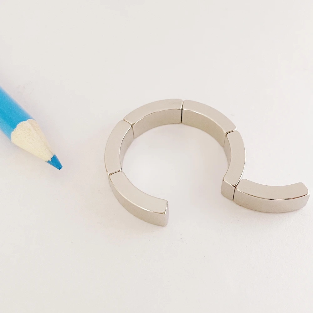 

6PCS Segment Imans Refrigerator Magnets DIY Office Whiteboard Workshop Suitable Tools Home Workplace Magnetic Arc Motor Magnet