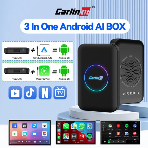 Imagen 1 del producto CarlinKit CarPlay Ai Box Lite inalámbrico CarPlay Android TV Box para OEM coche Android Auto inalámbrico Multimedia Video Streaming Box