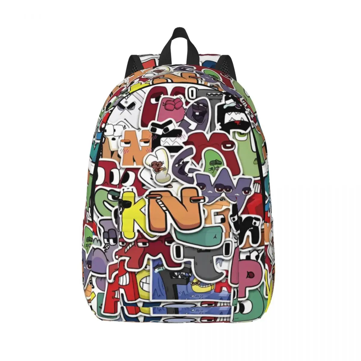 

Alphabet Lore Backpack for Men Women Fashion Student Business Daypack 26 Letters College Canvas Bags Outdoor
