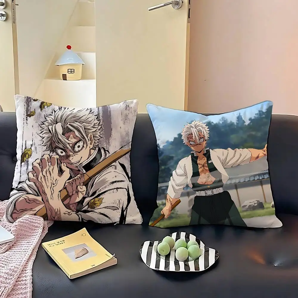 

Anime S-Shinazugawa Sanemi Pillow Case Pillow Cover Decorative Pillowcases Cushions Pillowcase Ornamental Pillows For Living Roo