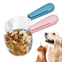 2in1 Cup Scoop 2X Measuring Cup with Scale for Dog Pet Feeding Supplies Kitchen Gadgets Cat Treats Dispenser Spoon for Animal