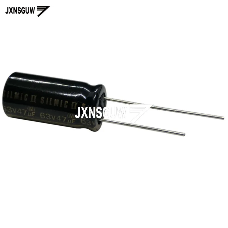 10PCS Original ELNA RFS SILMIC II 63V47UF 10X20MM Silk fiber audio electrolytic capacitor SILMICII 47UF 63V 85 degrees 47uf/63v