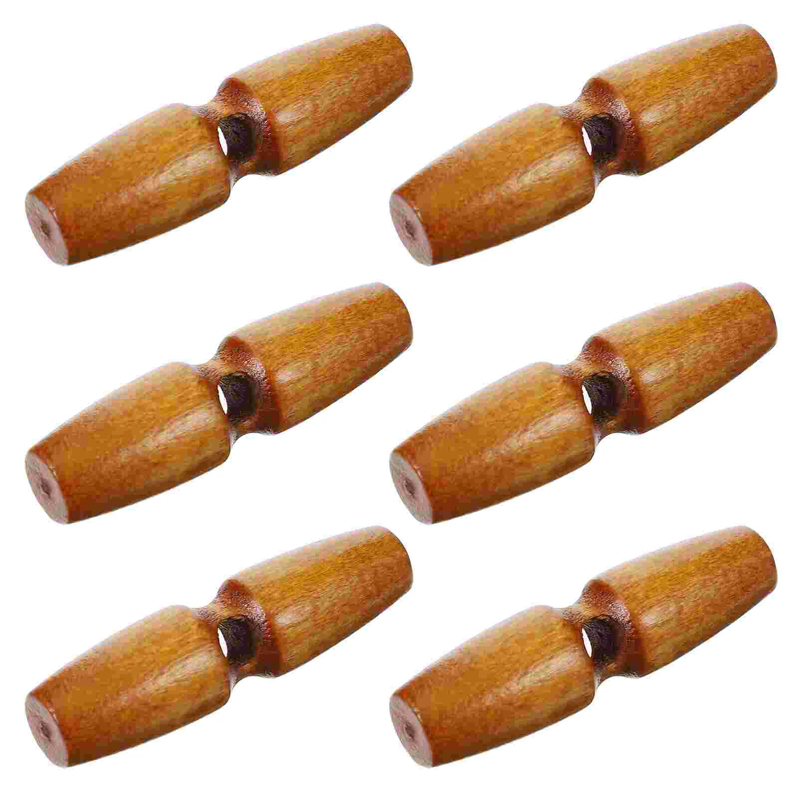 

20 Pcs Olive Buttons Vintage Decor Sewing Accessories Clothing Coat Wooden Sew-on Versatile Man Horn for DIY Craft