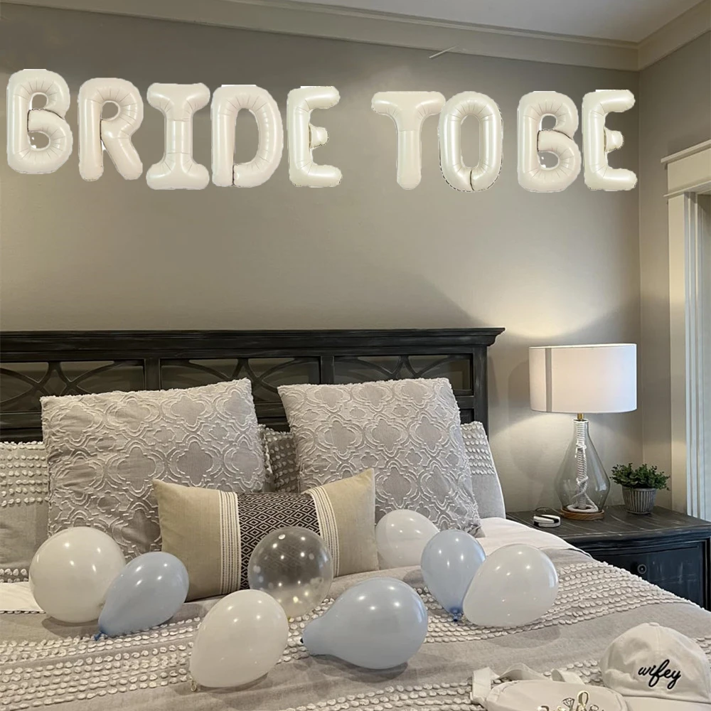 16-Zoll-Creme-Braut-Buchstaben-Folienballon für Hochzeit, Brautparty, Verlobung, Junggesellinnenabschied, Dekoration für Junggesellenabschiede – Detail 3