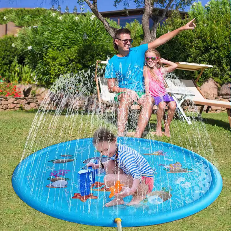 Kids Outdoor Activity Centre - Children Play Spray Mat 100/170cm Beach
