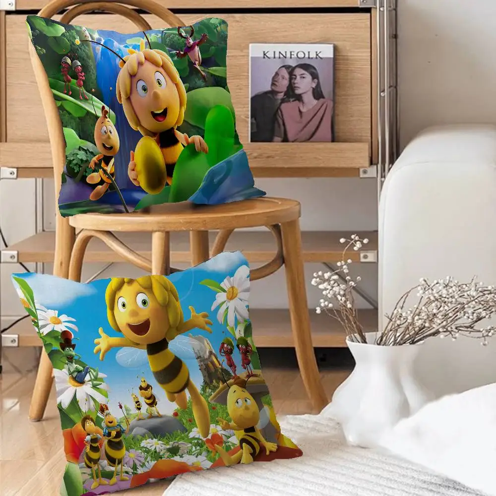 Almohada Bee M-Maya, regalo, decoración para el hogar, oficina, dormitorio, sofá, funda de cojín para coche, 45x45