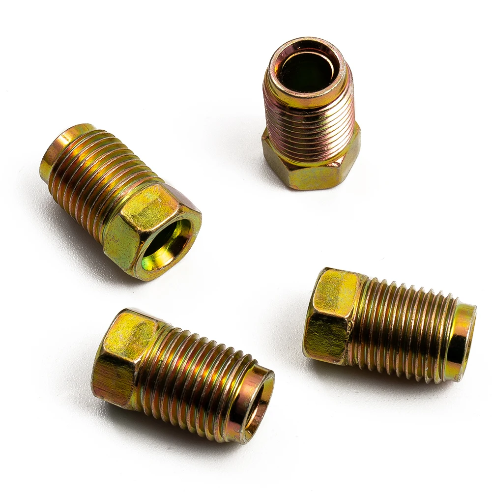 Accessories Brake Line Fittings Nuts Brake Parts Iron Plating Zinc End Union 10mm*1mm Inverted Flares High Quality