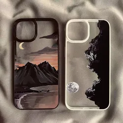 Sunset Scenery Case For Samsung Galaxy S25 S24 S23 S22 Ultra S24 FE A06 A16 A54 A35 A15 A55 A52 A34 5G Shockproof Clear Cover