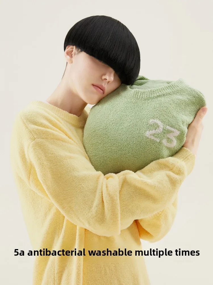 بدلة LMM للرجال والنساء من الصوف للخريف والشتاء بيجامة من الصوف السميك